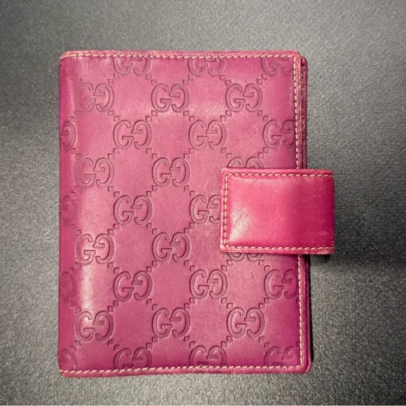 Gucci GG Monogram Leather Notebook Agenda - Picture 1 of 7